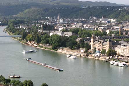  Ausflug nach Koblenz (Bild: Blick auf die Stadt)